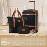 Hardshell Luggage Sets 3 Piece Carry-on Suitcase Double Spinner Wheels with TSA Lock, Weekender 83761935