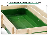 Heavy Duty Steel Wooden Side Support Cargo Wagon with 10" All-Terrain Air Tires, Up to 220lb Load 30075861