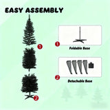 Pencil Christmas Tree with Sturdy Base, Perfect for Modern Holiday Decor 01747110