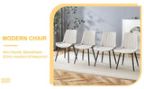 Extended Seat Cushion PU Dining Chair Set - Four Pieces,Ergonomic Design.Smooth line design,Integral W1151P245736