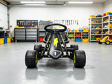 Black 3-6 Years Kids Pedal Go Kart Outdoor Racer Ride On Car, Adjustable Seat with Backrest, Boys 96191989