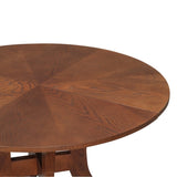Walnut Round Dining Table 39.4" Traditional Solid Wood Legs, Timeless Elegance, Ideal Focal Point N842P315206D