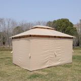 13x10 Outdoor Patio Gazebo Canopy Tent With Ventilated Double Roof And Mosquito net W419P282069