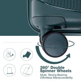 NEW Hardshell Suitcase Double Spinner Wheels PP Luggage Sets Lightweight Durable Suitcase with TSA W284P197039