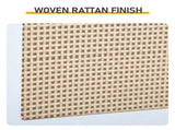 Rattan-front shoe cabinet with 1 drawer and 2 flip-down compartments, particleboard, 54*24*110cm, 40784396