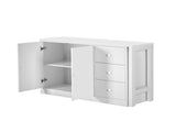 89.7''Wooden Sideboard with Extendable Table,Multifunctional Storage Cabinet with 2 Doors N711P334768K