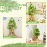 5-Tier Green Tree-Shaped Kids Bookshelf , 19894404