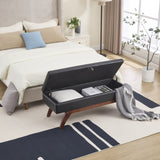 COOLMORE Teddy wool fabric, solid wood feet for solid weighing, and bed end stool with storage W1539P242727