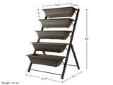 5 Tier Vertical Planter Raised Garden Beds, Brown 63561983