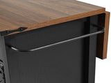 53.7" Farmhouse Kitchen Island with Power Outlet, 2 Sliding Barn Door Kitchen Storage Island with 49840262