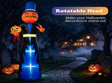 10FT Halloween Inflatable Pumpkin Gentleman with Rotating Pumpkin Head, Built-in Blower, Outdoor 80050289