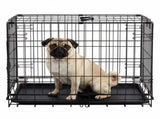 24/30 Inch Dog Crate, Black - Durable Metal Puppy Cage with Removable Tray, Collapsible 71666424