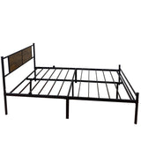 Queen Bed Frame with Victorian Vintage Headboard and Footboard/Under Bed Storage/No Box Spring W3286P308822