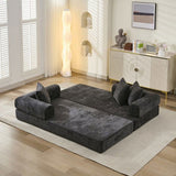 Comfy Convertible Folding Mattress Couch, Floor Bed, Chenille Floor with Armrest, Floor W1143P330250