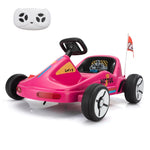 ZUN 12V Kids Ride On Go Kart, Electric 4-Wheeler Car with Remote Control, Cushioned Seat, LED Lights, W2181P201029