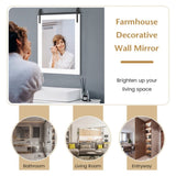 30" x22" Natural Wall Mount Mirror with Wood Frame 17624636