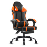 ZUN Gaming Computer Chair with Wheels, Adjustable Height Pu Leather Gamer Chair Office Desk 00283337