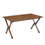 1-piece Folding Outdoor Table,Lightweight Aluminum Roll-up Rectangular Table for indoor, Outdoor W24183624