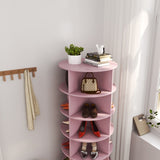 ZUN Pink 360 Rotating shoe cabinet 6 layers 00924392