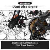 24 Inch Mountain Bike Boys Girls, Steel Frame, Shimano 21 Speed Mountain Bicycle with Daul Disc 41775886