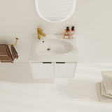 ZUN 24 Inch Wall Mounted Bathroom Vanity With SInk, Soft Close Doors, For Small Bathroom 07384471