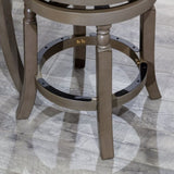 24" Counter Stool, Weathered Gray Finish, Charcoal Fabric Seat B04660746