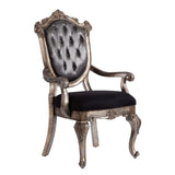 Silver Grey and Antique Platinum Tufted Arm Chair B062P209235