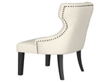 Gillian Beige and Black Fabric Upholstered Dining Side Chair B062P299885