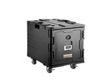 95 Qt Hot Box Food Carrier, Front-Loading End Loader with Wheels, Buckle & Handles, 35179297