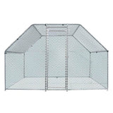 6.5x9.8x6.5ft Large Metal Chicken Coop with Run, Walk-in Poultry Cage with Waterproof Cover & Arc 06011694