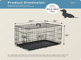 Dog Crate, 30 Inch Medium Folding Metal Wire Pet Single Door Dog Cage with Divider Panel and Plastic 35912716