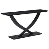 ZUN Mirod 57'' Modern Rustic Console Table with Cross-Leg Design,Sturdy Construction and Ample Surface N760P214643B