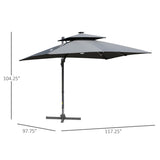 ZUN Outdoor beach umbrella/ Cantilever Umbrella （Prohibited by WalMart） 64502312