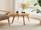 24.5" x 24.5" x 16" Premium Acacia Wood Round Side Table, 165 LBS Weight Capacity Outdoor End Table 36373582