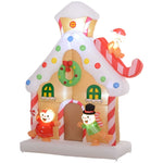 ZUN Christmas Inflatable Gingerbread House 37475004