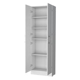 ZUN Cameron Pantry Cabinet with 4 doors and 5 hidden shelves B128P189934