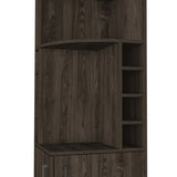 Seattle Bar Cabinet, Eight Bottle Cubbies, Two Large Open Shelves B128P322509