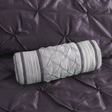7 Piece Tufted Comforter Set Plum Queen B03596871