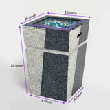 Outdoor Concrete Fire Pit Column Propane Fire Pit Patio Gas Fire Pit W85343018