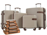 4 Piece Luggage Set Suitcase Set, ABS Hard Shell Lightweight Expandable Travel Luggage with 4 PP313145AAM