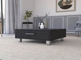 Black Wengue 1-Drawer Rectangle Coffee Table B06280212