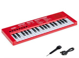 Red 37 Keys Kids Electronic Keyboard with Microphone, 8 Tones & 8 Rhythms Piano Toy for Ages 3 22917098