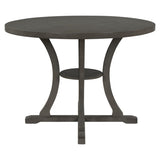 ZUN 5-Piece Round Dining Table and Set with Special-shaped Legs and an Exquisitely Designed Hollow 25692411