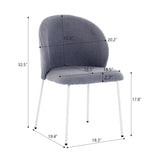 ZUN Heng Ming iron-footed dining chair with adjustable foot pads. Suitable for dining room, living room, W212P191003