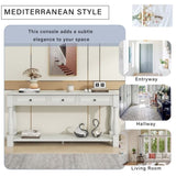 Console Table 63" Long Console Table with Drawers and Shelf for Entryway, Hallway, Living Room 75394692