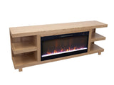 Laurel Canyon 82 inch Fireplace TV Stand for TVs up to 90 inches, Minimal Assembly, Natural Finish B108P292279