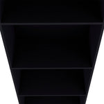 ZUN Zachary Black Tier Storage Shelves Bookcase B062P175148