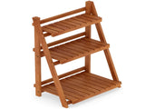 Acacia Wood 3-Tier Ladder Plant Stand, Foldable Indoor Outdoor Display Rack 15875335