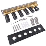5-Function Black Brass Shower Diverter Thermostatic Valve Shower Diverter Valve Constant Temperature 28674167