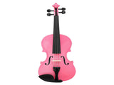 New 1/2 Acoustic Violin Case Bow Rosin Pink 14239453